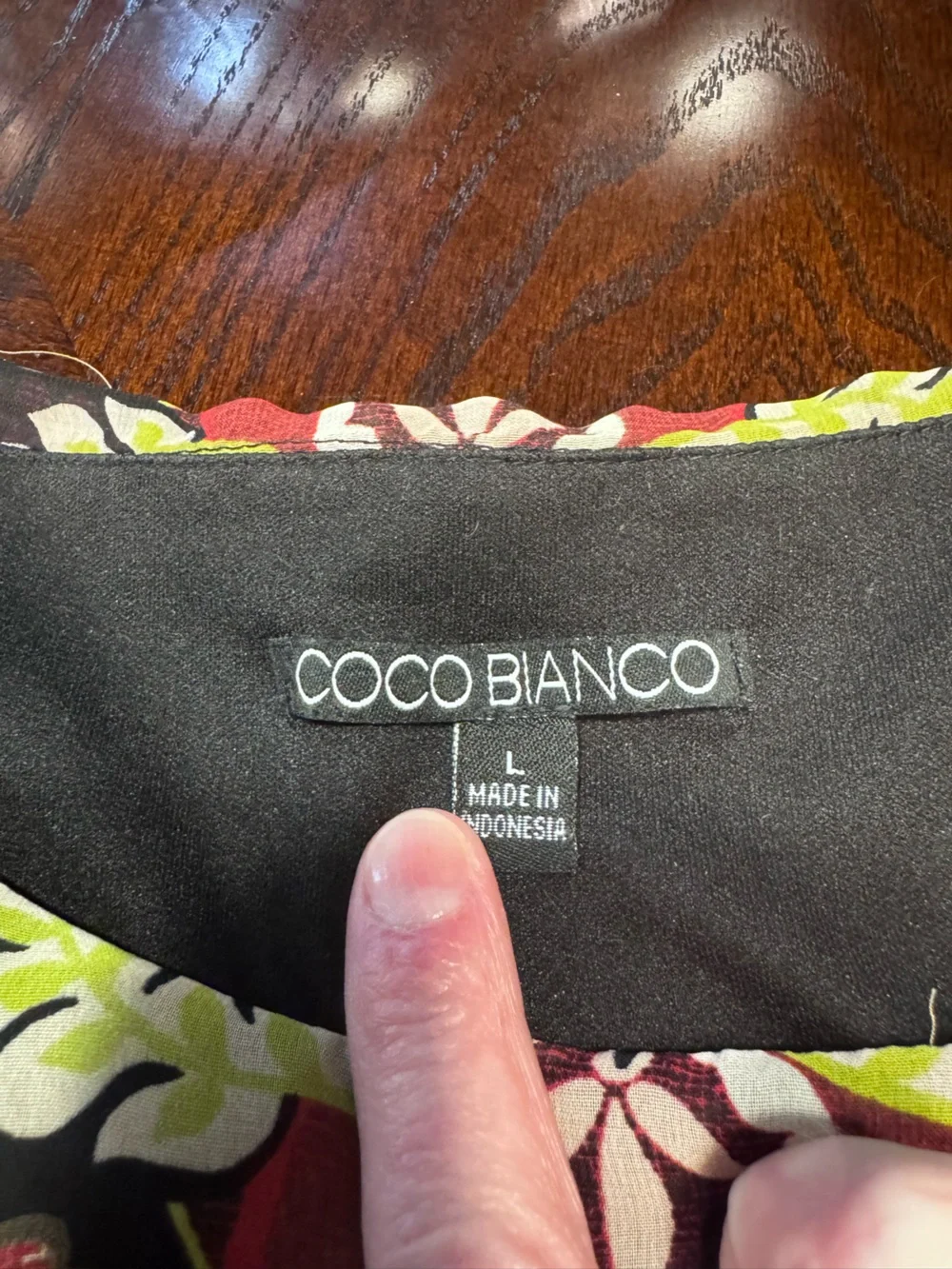 Coco Bianco Black Floral-Trim Tunic - Picture 2 of 6